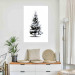 Poster Winter Tree - Spruce Covered With Snow on a White Solid Background 151702 additionalThumb 4