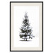 Poster Winter Tree - Spruce Covered With Snow on a White Solid Background 151702 additionalThumb 24