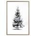 Poster Winter Tree - Spruce Covered With Snow on a White Solid Background 151702 additionalThumb 23