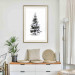 Poster Winter Tree - Spruce Covered With Snow on a White Solid Background 151702 additionalThumb 5