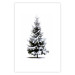 Poster Winter Tree - Spruce Covered With Snow on a White Solid Background 151702 additionalThumb 18