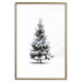 Poster Winter Tree - Spruce Covered With Snow on a White Solid Background 151702 additionalThumb 25