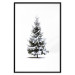 Poster Winter Tree - Spruce Covered With Snow on a White Solid Background 151702 additionalThumb 22