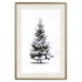 Poster Winter Tree - Spruce Covered With Snow on a White Solid Background 151702 additionalThumb 26