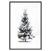 Poster Winter Tree - Spruce Covered With Snow on a White Solid Background 151702 additionalThumb 14