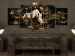 Canvas Print Golden Rhino (5 Parts) Wide 50002 additionalThumb 3