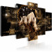 Canvas Print Golden Rhino (5 Parts) Wide 50002 additionalThumb 2