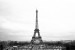 Photo Wallpaper Urban Architecture of Paris - Black and White Eiffel Tower in Retro Style 59902