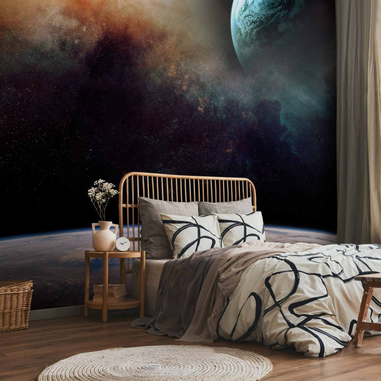 Photo Wallpaper Space - Landscape with Space and Dark Sky with a View of the World 60602 additionalImage 2