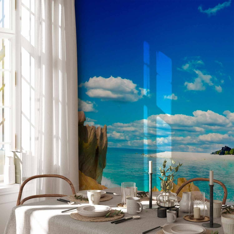 Wall Mural Deserted Island - Landscape with turquoise water, rocks, and palm trees 61702 additionalImage 7