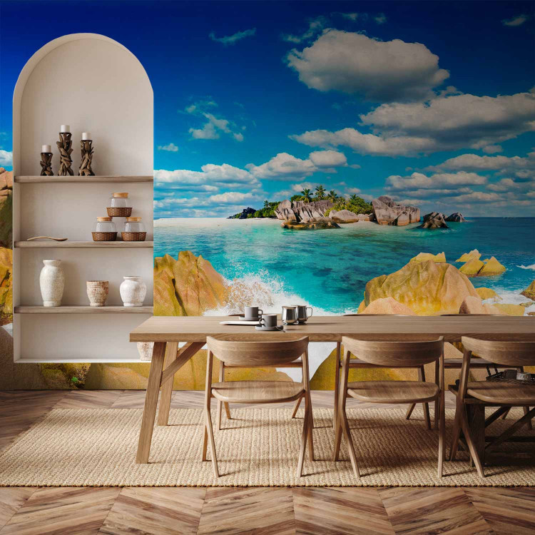 Wall Mural Deserted Island - Landscape with turquoise water, rocks, and palm trees 61702 additionalImage 6