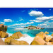 Wall Mural Deserted Island - Landscape with turquoise water, rocks, and palm trees 61702 additionalThumb 1