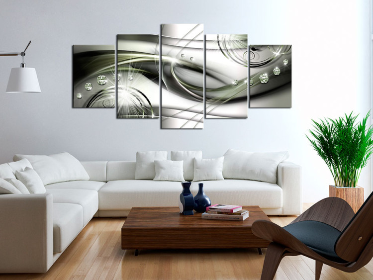 Canvas Print Glowing Green Wave 62302 additionalImage 3