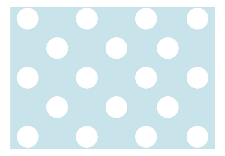 Photo Wallpaper Tiny White Polka Dots - Monolithic Design of White Dots on Blue Background 64802 additionalImage 1