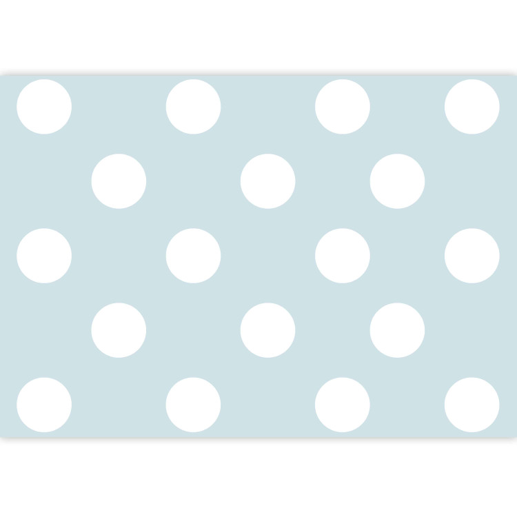 Photo Wallpaper Tiny White Polka Dots - Monolithic Design of White Dots on Blue Background 64802 additionalImage 3