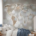 Photo Wallpaper Alabaster map - continents on a fuzzy background with a glowing light effect 89902 additionalThumb 2