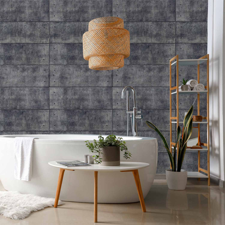 Wall Mural Grey fortress - background with regular rectangles with concrete texture 91902 additionalImage 8