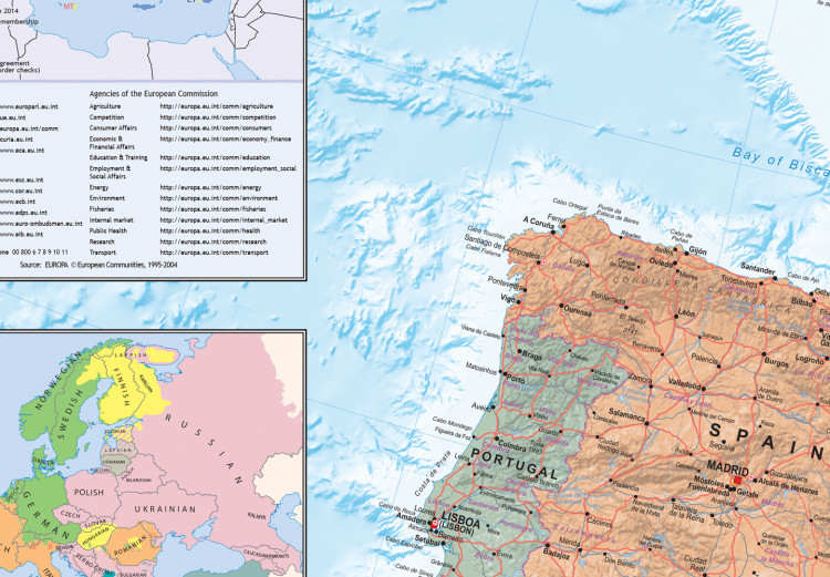 Cork Pinboard World Maps: Europe II [Cork Map] 97402 additionalImage 4