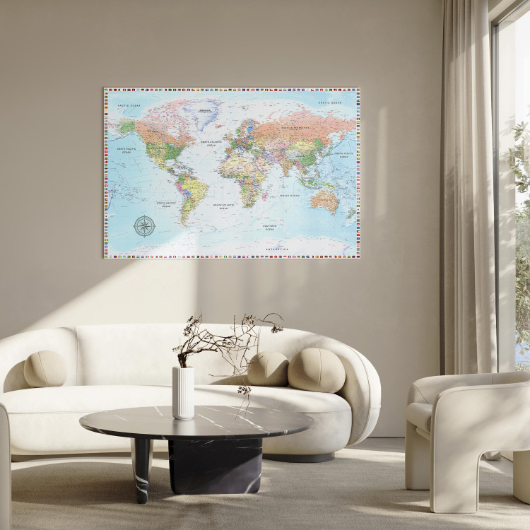 Canvas Art Print Maps: The World of Diversity 98002 additionalImage 5