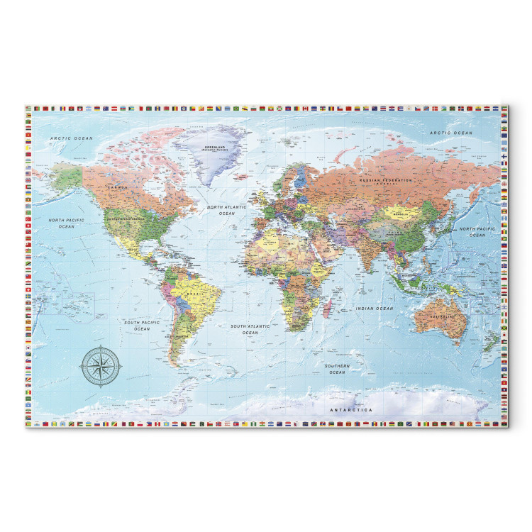 Canvas Art Print Maps: The World of Diversity 98002 additionalImage 7