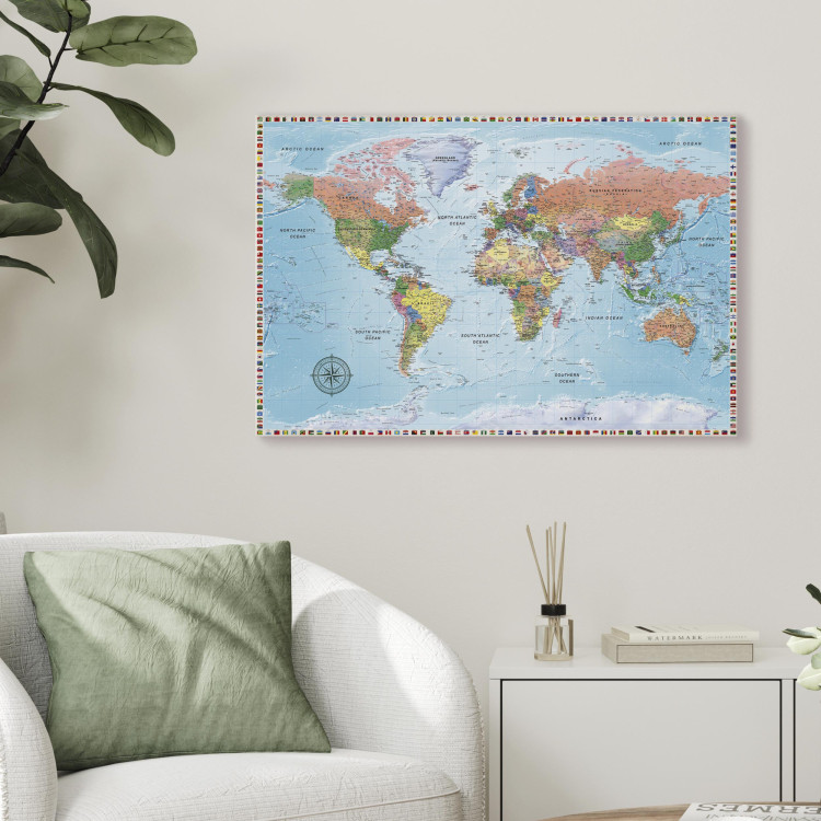 Canvas Art Print Maps: The World of Diversity 98002 additionalImage 9