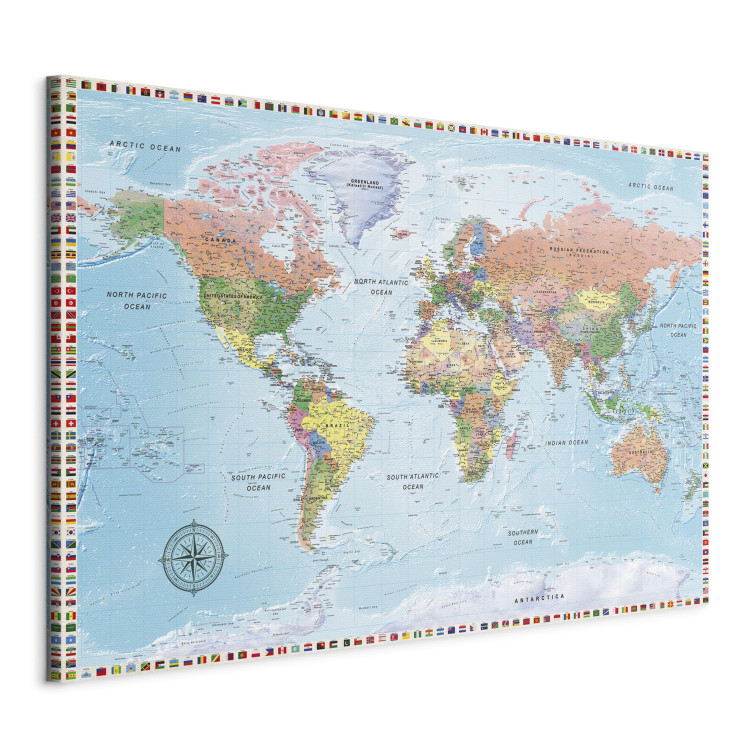 Canvas Art Print Maps: The World of Diversity 98002 additionalImage 2