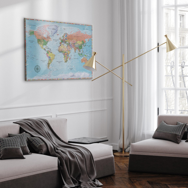 Canvas Art Print Maps: The World of Diversity 98002 additionalImage 10