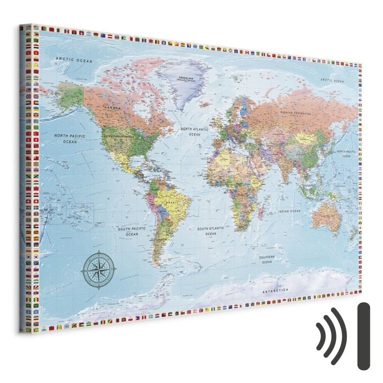 Canvas Art Print Maps: The World of Diversity 98002 additionalImage 8