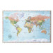 Canvas Art Print Maps: The World of Diversity 98002