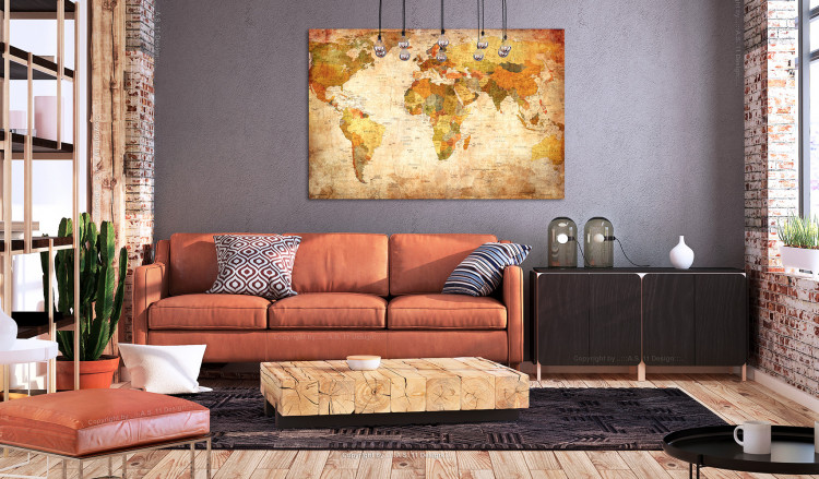 Decorative Pinboard World Map: Time Travel [Cork Map] 106712 additionalImage 2