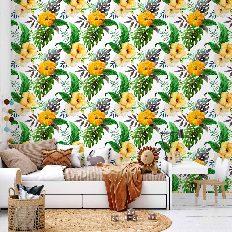 Wallpaper Tropical Flowers (Orange) 108512 additionalImage 8