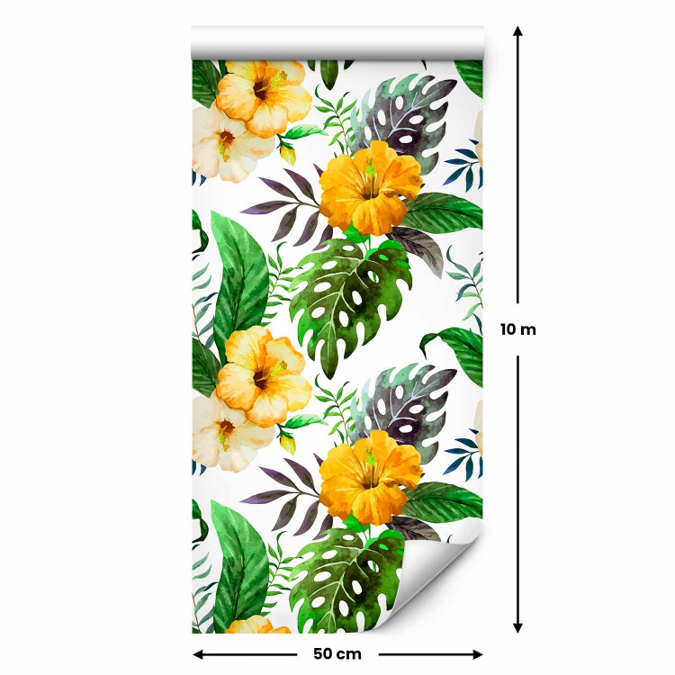 Wallpaper Tropical Flowers (Orange) 108512 additionalImage 2