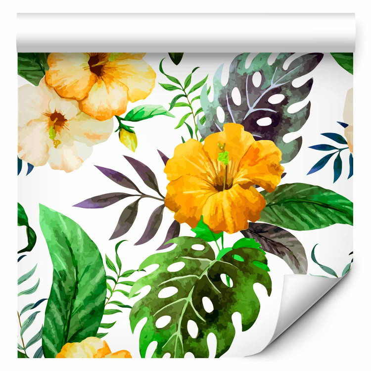 Wallpaper Tropical Flowers (Orange) 108512 additionalImage 6