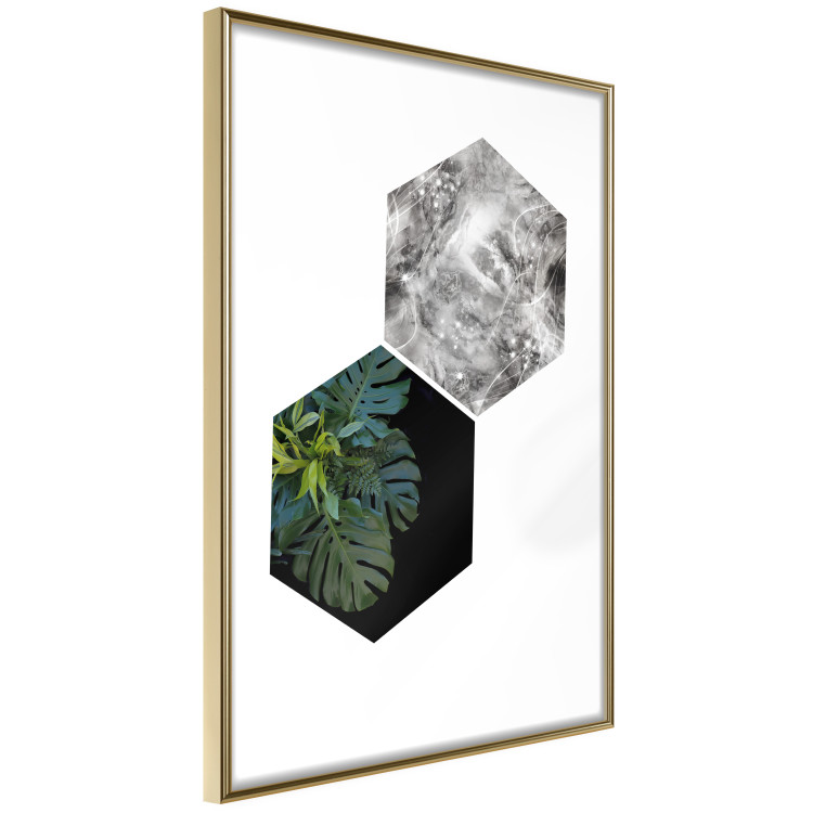 Wall Poster Flowers with Marble - geometric abstraction with a botanical motif 114312 additionalImage 6