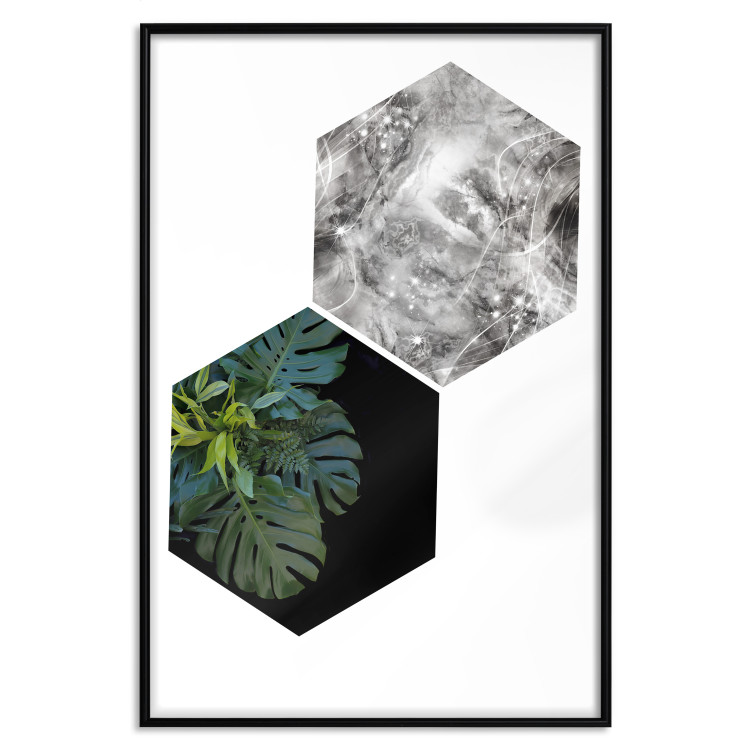 Wall Poster Flowers with Marble - geometric abstraction with a botanical motif 114312 additionalImage 18