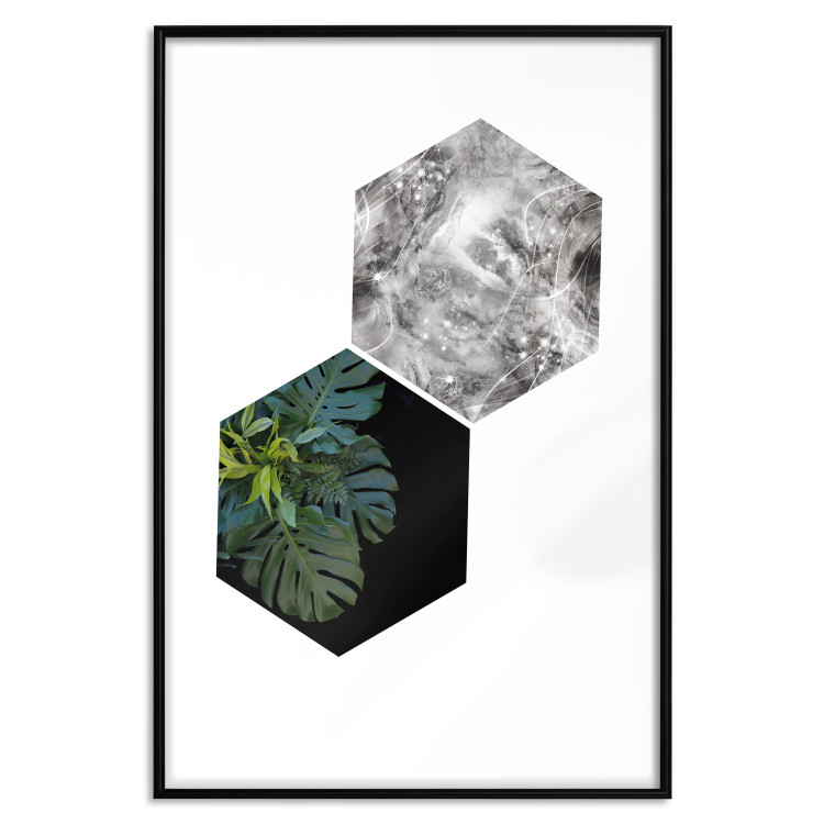 Wall Poster Flowers with Marble - geometric abstraction with a botanical motif 114312 additionalImage 15