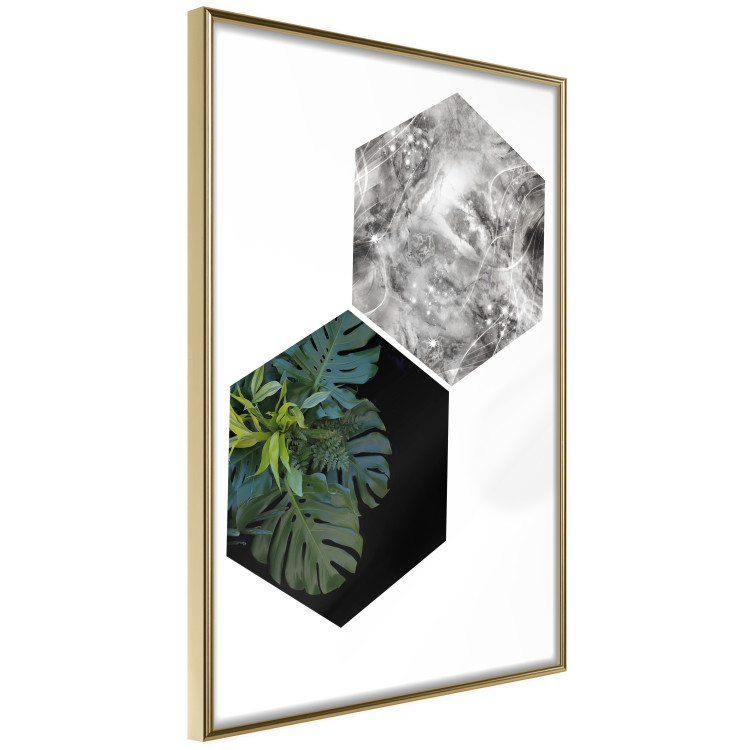 Wall Poster Flowers with Marble - geometric abstraction with a botanical motif 114312 additionalImage 12
