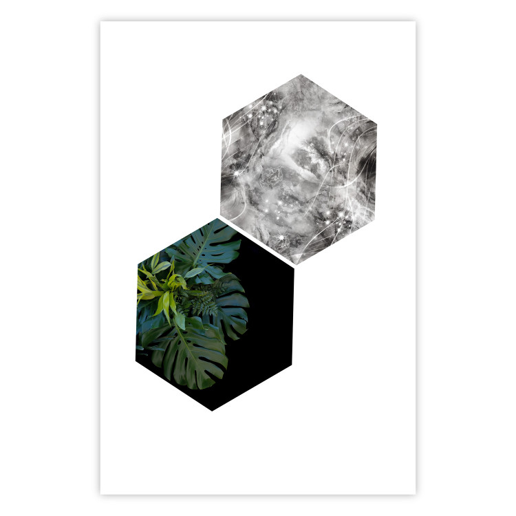 Wall Poster Flowers with Marble - geometric abstraction with a botanical motif 114312 additionalImage 19