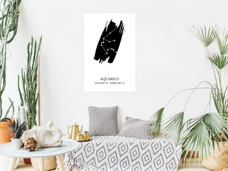 Wall Poster Zodiac signs: Aquarius - composition with star constellation and texts 114812 additionalImage 17