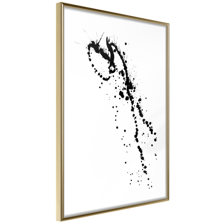 Poster Black splatter - black and white minimalist composition with splashes 115112 additionalImage 4