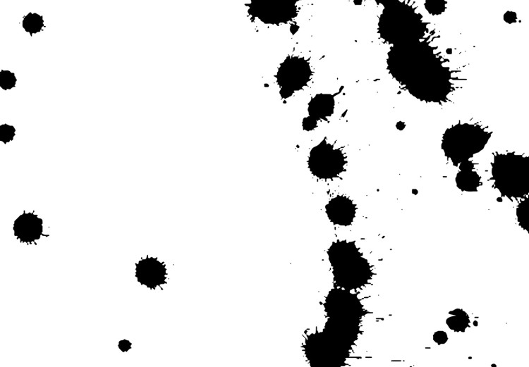 Poster Black splatter - black and white minimalist composition with splashes 115112 additionalImage 6