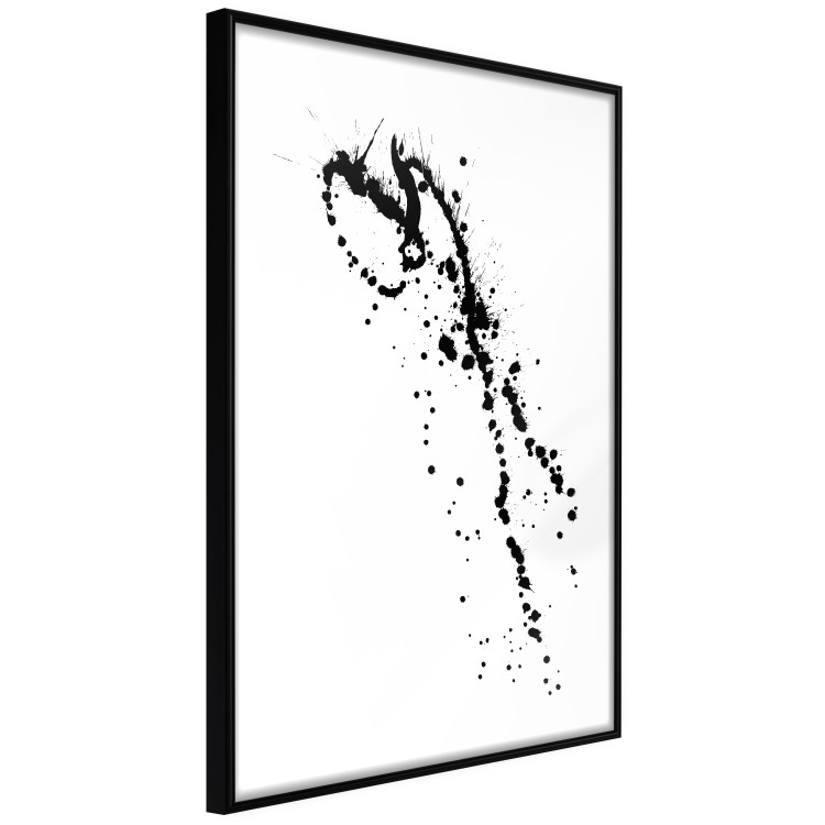 Poster Black splatter - black and white minimalist composition with splashes 115112 additionalImage 2