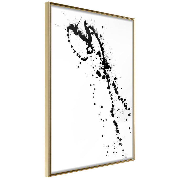 Poster Black splatter - black and white minimalist composition with splashes 115112 additionalImage 3