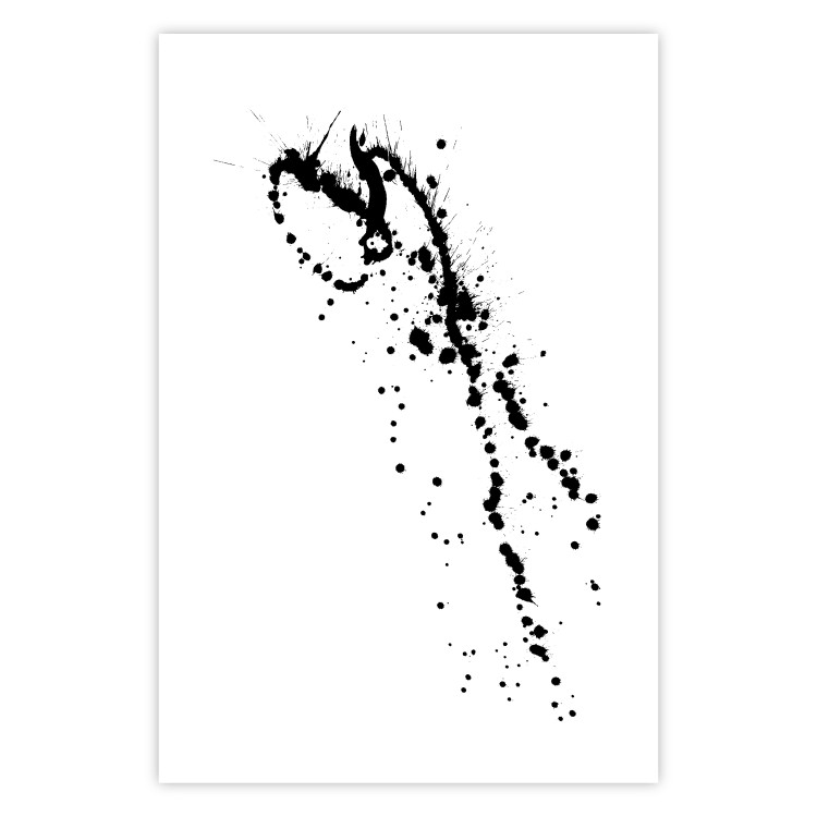 Poster Black splatter - black and white minimalist composition with splashes 115112 additionalImage 19