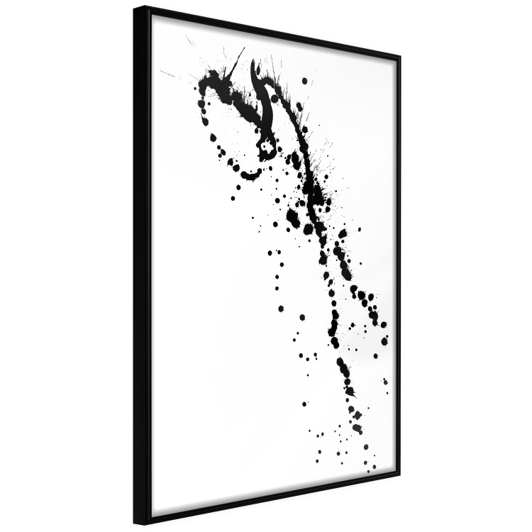 Poster Black splatter - black and white minimalist composition with splashes 115112 additionalImage 8