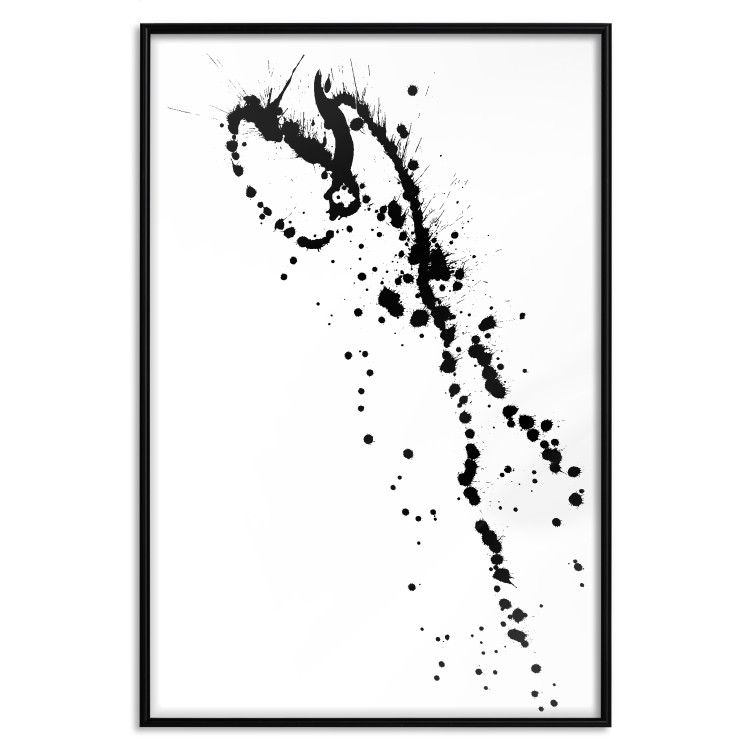 Poster Black splatter - black and white minimalist composition with splashes 115112 additionalImage 18