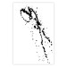 Poster Black splatter - black and white minimalist composition with splashes 115112