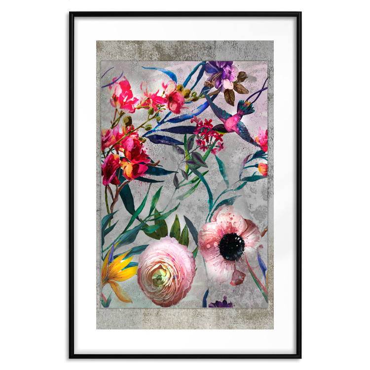 Poster Rustic Flowers - colorful retro composition with a floral motif 116312 additionalImage 15