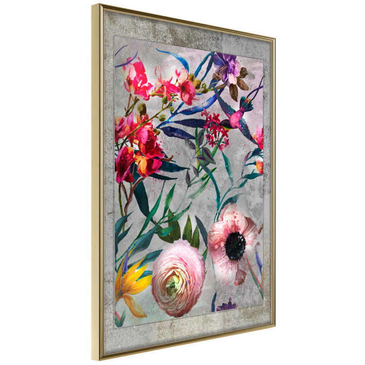 Poster Rustic Flowers - colorful retro composition with a floral motif 116312 additionalImage 12