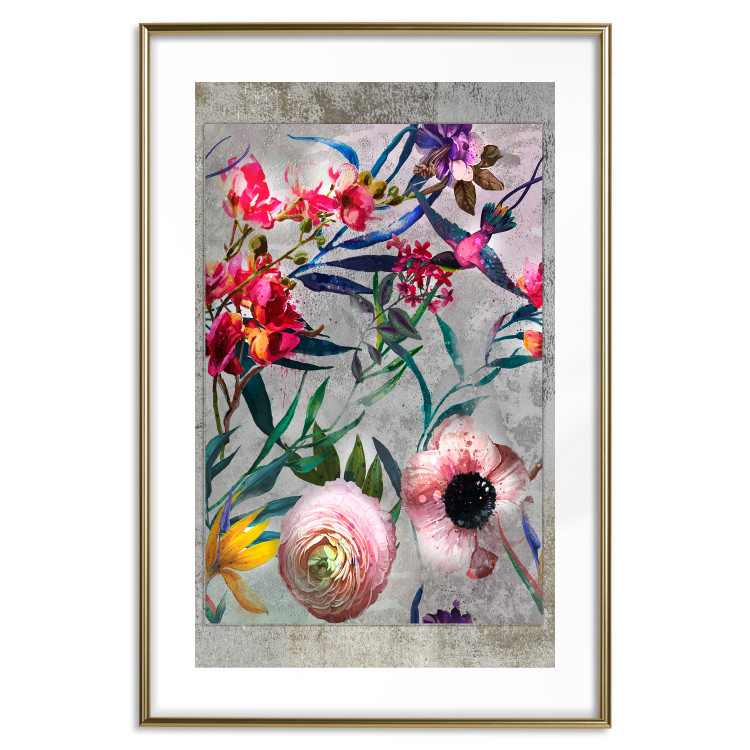 Poster Rustic Flowers - colorful retro composition with a floral motif 116312 additionalImage 14